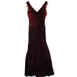Ralph Lauren HOLIDAY deep red paisley velvet gown Size 4